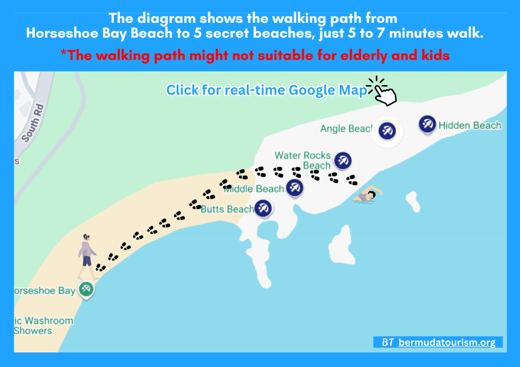 Horseshoe Bay Beach Bermuda Map